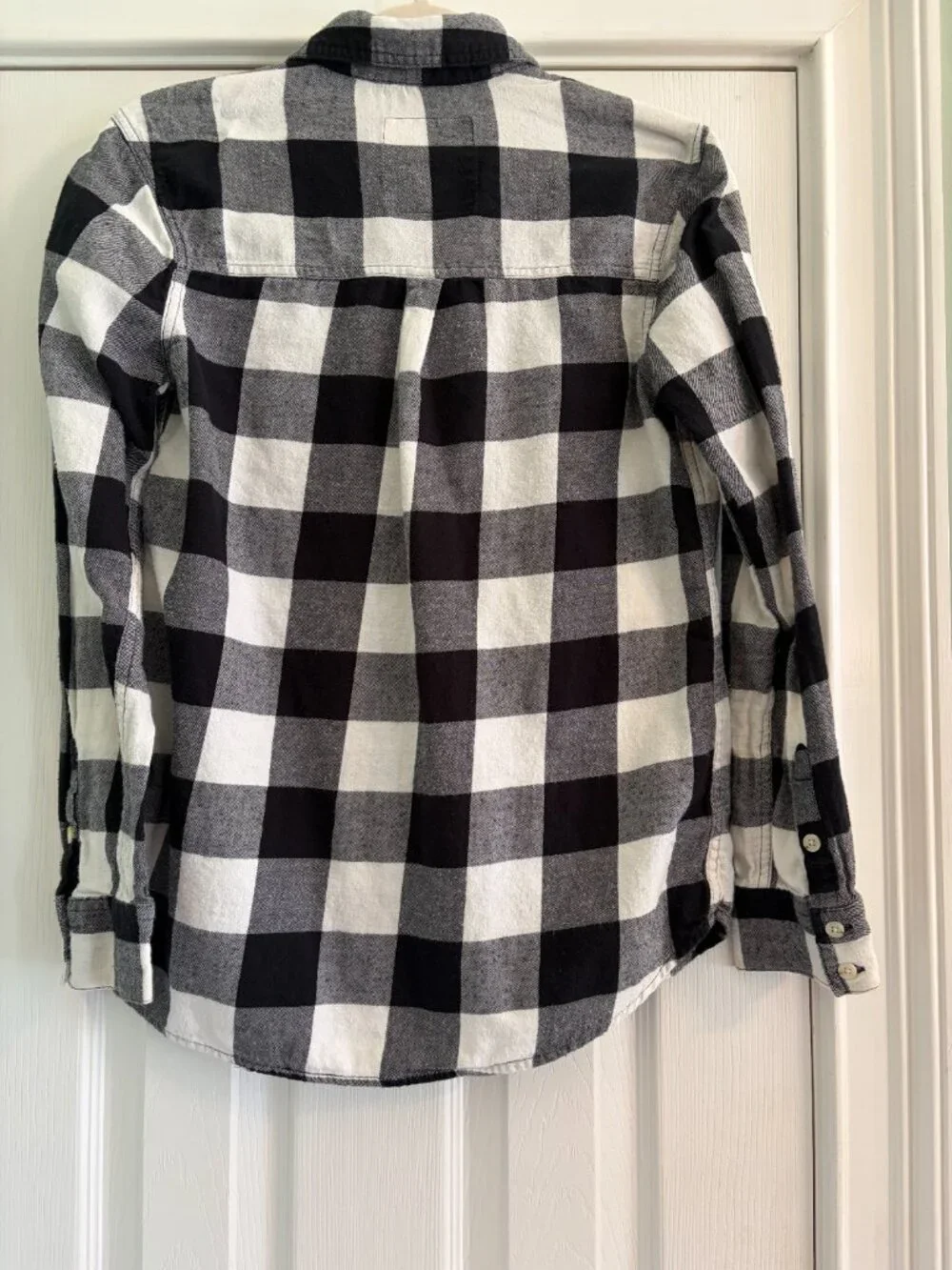 Mossimo Large Flannel Black and White Buffalo Check Shirt